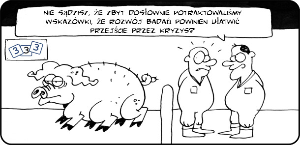 Nie sądzisz że, trochę zbyt dosłownie potraktowaliśmy opinię, że kluczem do przezwyciężenia kryzysu są prace badawczo-rozwojowe?