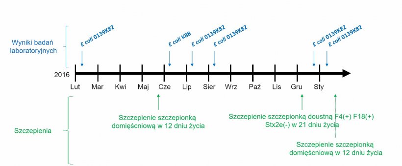 Ryc. 1: Analiza laboratoryjna i kalendarz szczepień.
