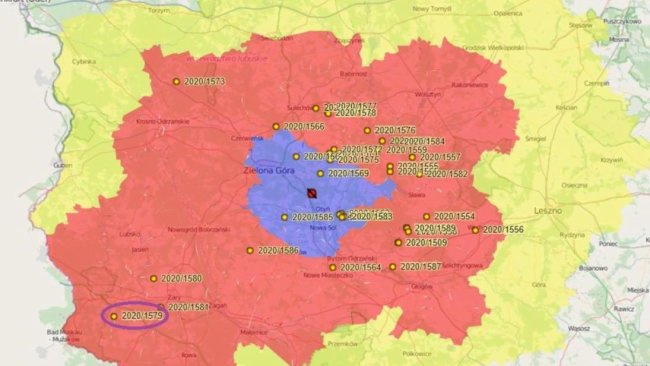 Obszary, w których stwierdzono obecność ASF u dzików. Źródło: Główny Inspektorat Weterynarii w Polsce