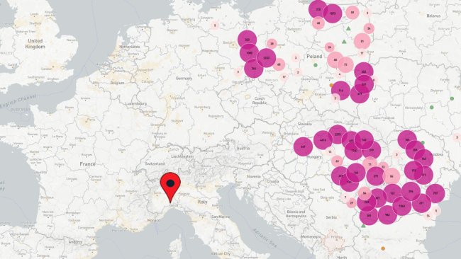 Ogniska ASF zgłaszane w Europie od stycznia 2021 r.