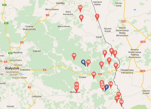 ASF cases in wild boars and pigs from February to October 2014 occurred in the municipalities adjacent to the Polish-Belarusian border.